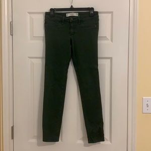 Abercrombie & Fitch Army Green Super Skinny Jean